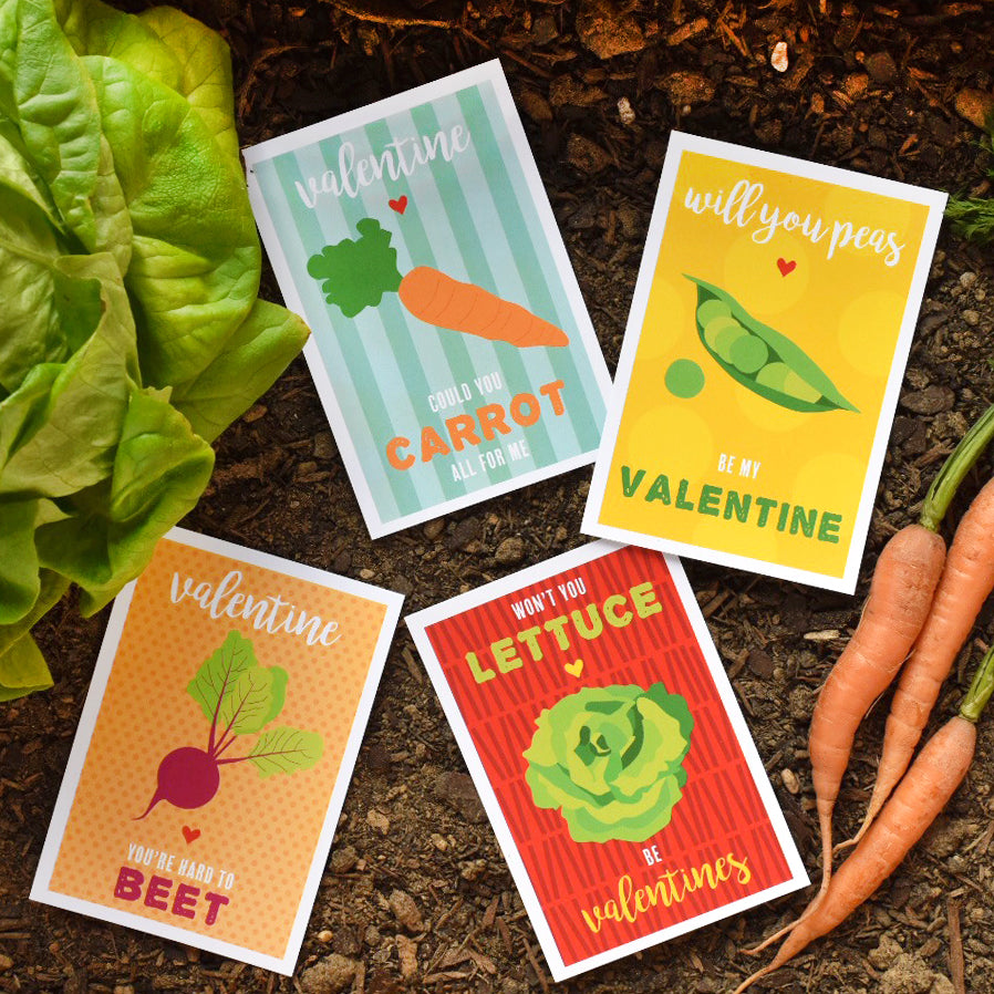 veggies punny valentines on barquegifts.com