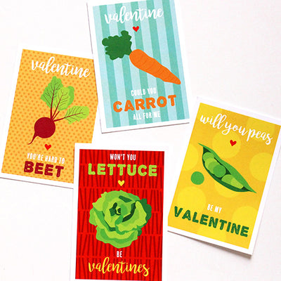 veggies punny valentines on barquegifts.com