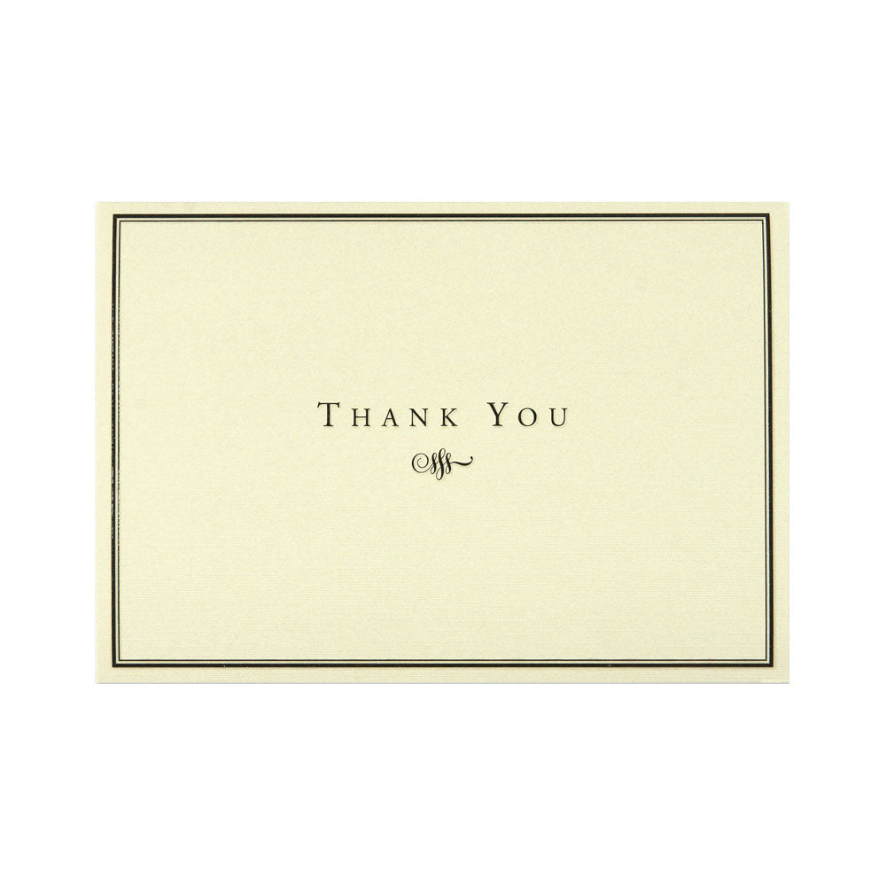 Black & Cream Thank You Notes