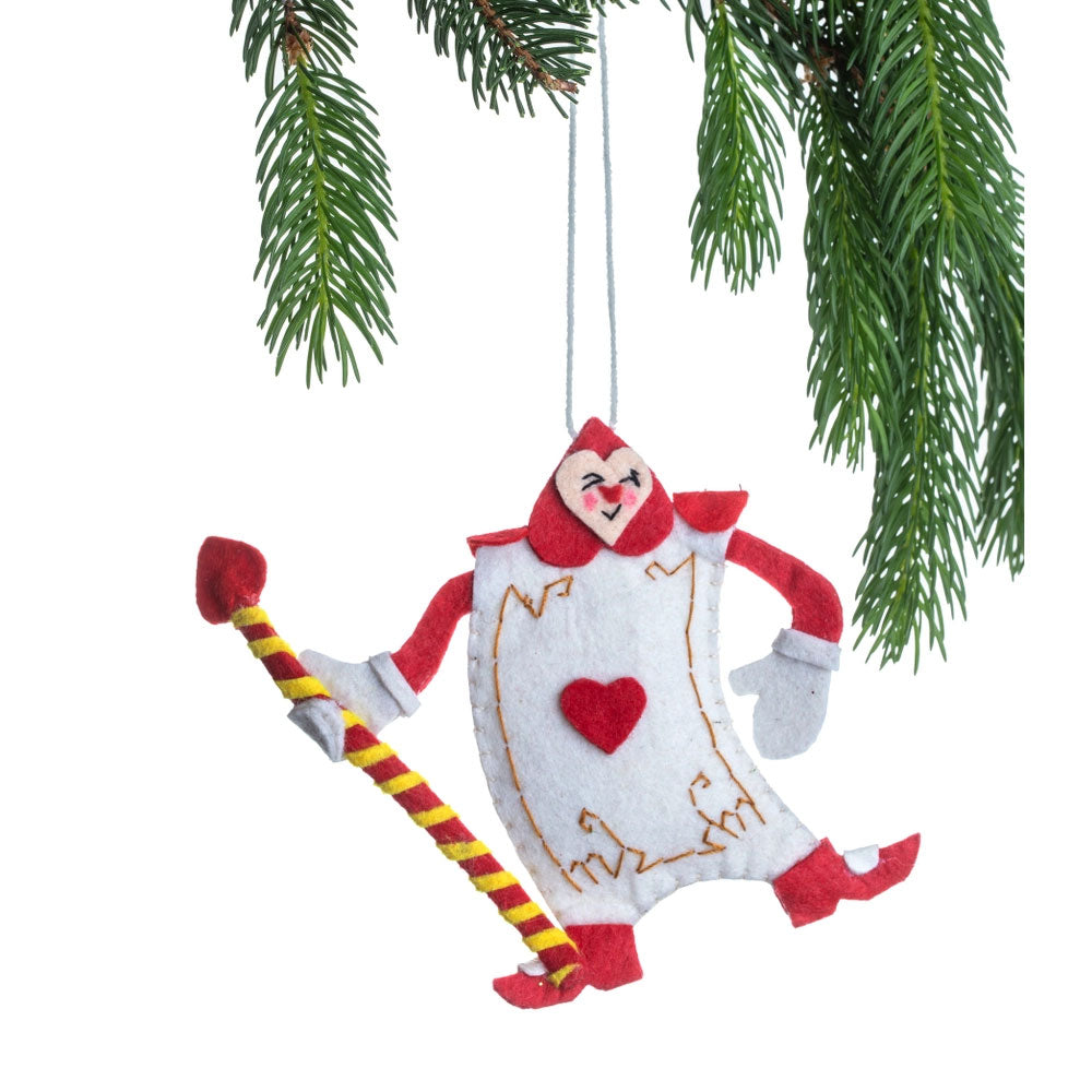 Card of Hearts Felt Ornament