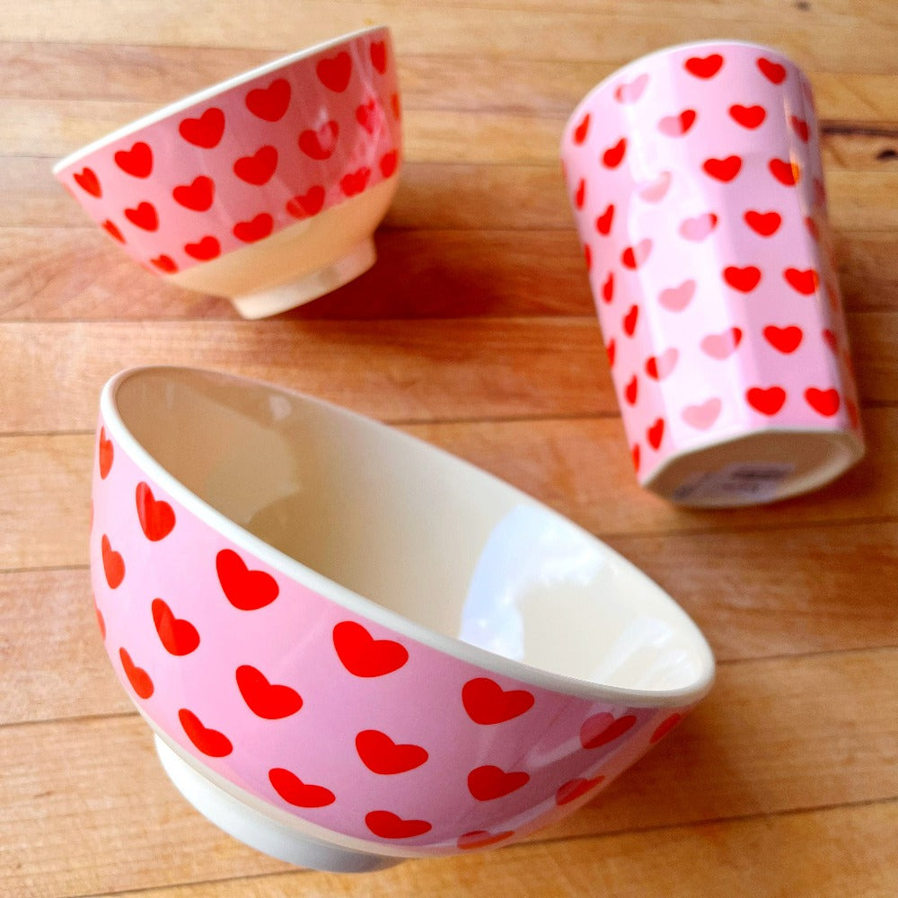 Sweetheart Melamine Bowls and Cups