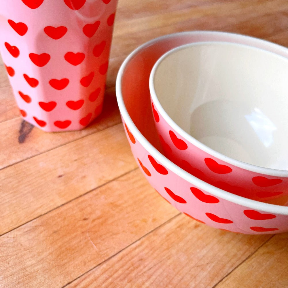 Sweetheart Melamine Bowls and Cups