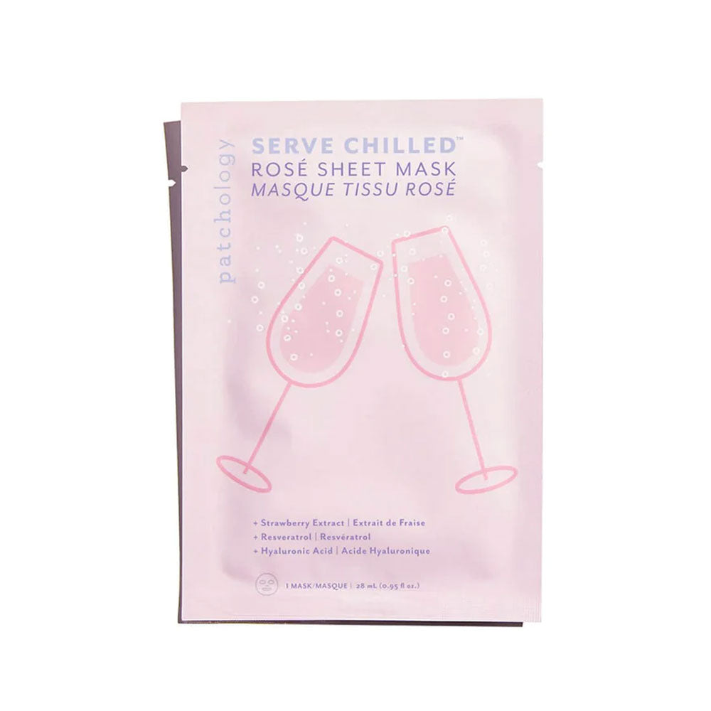 Served Chilled Rosé Sheet Mask