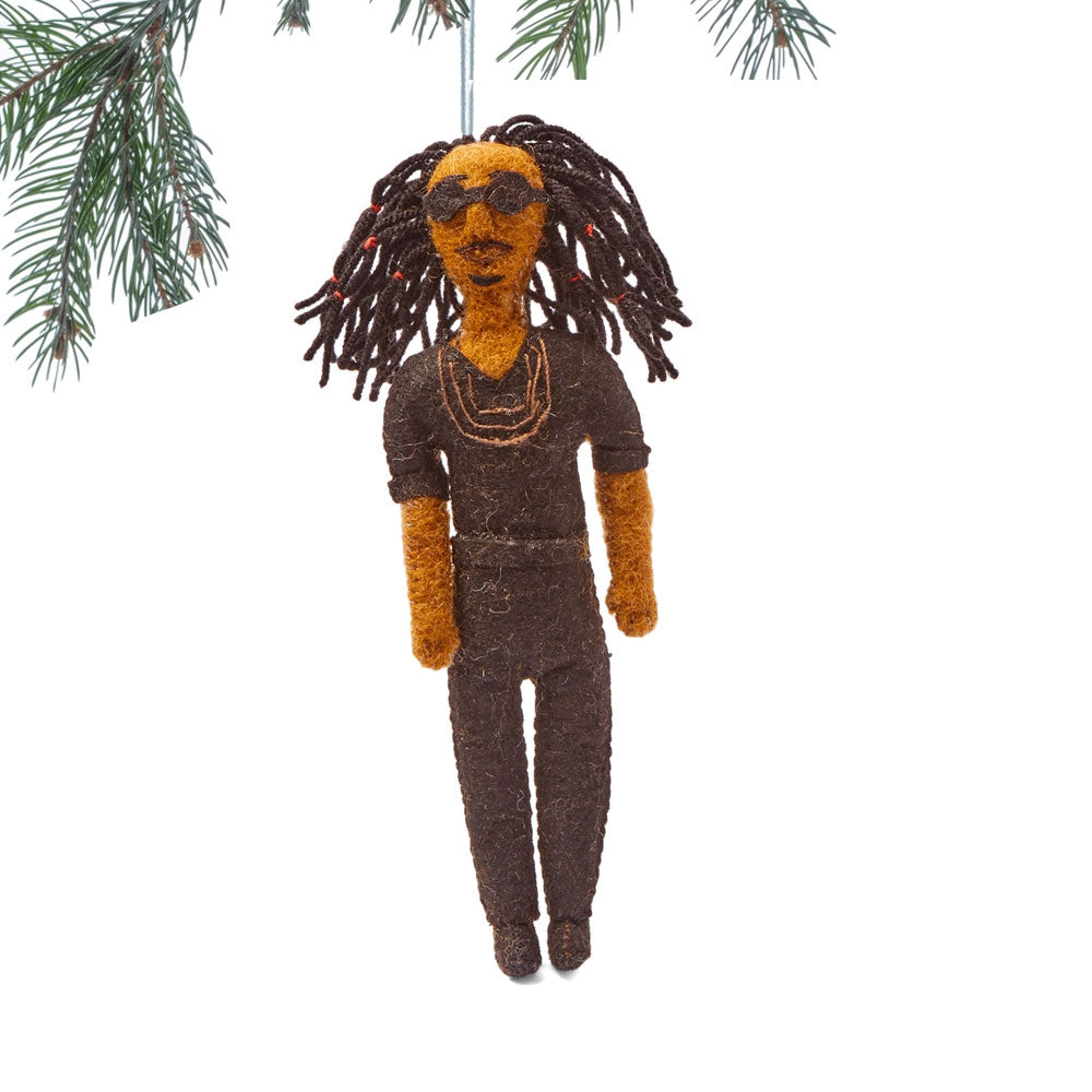 Stevie Wonder Felt Ornament