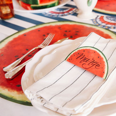 watermelon placemats and place cards on barquegifts.com