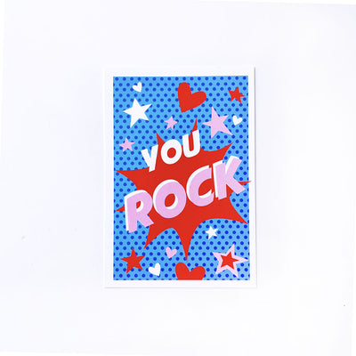 Blue You Rock Pop Rocks Candy Valentine